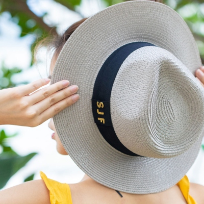 Personalized Initials Panama Hat