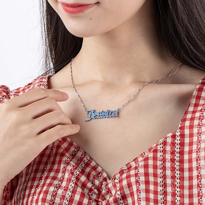 Personalized Colored Name Necklace