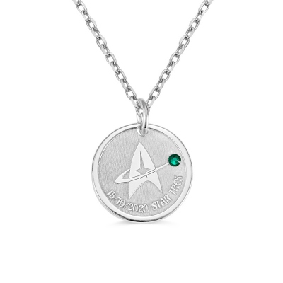 Customized Trek Name Necklace In Sterling Silver