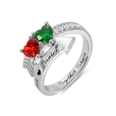 Personalized Cupid's Arrow Ring