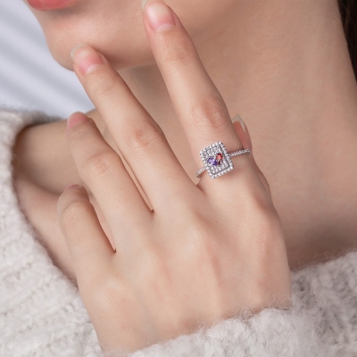 Personalized Two Main Birthstone Ring