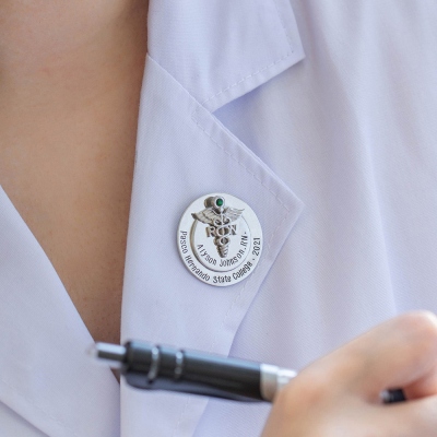 Personalized Nursing Pin for Pinning Ceremony with a Birthstone Nurse Gifts