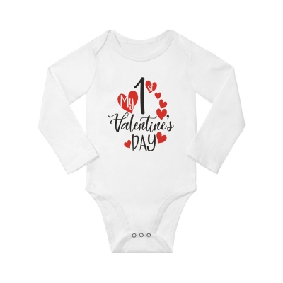 Cotton Long Sleeve Bodysuits, Unisex Baby Onesies with Commemoration Days, Bodysuit for Babies Gift for Newborn/Infants