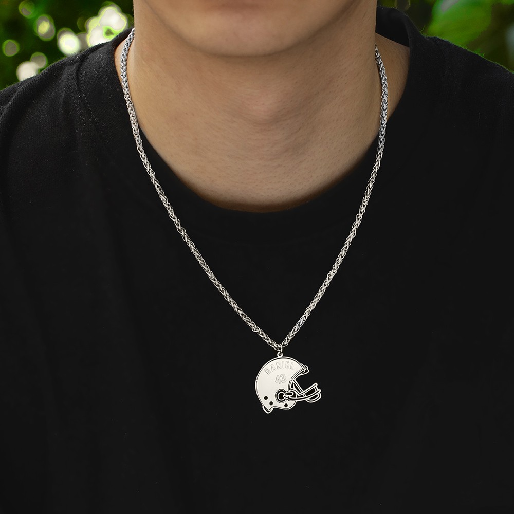 American Football Name Necklace