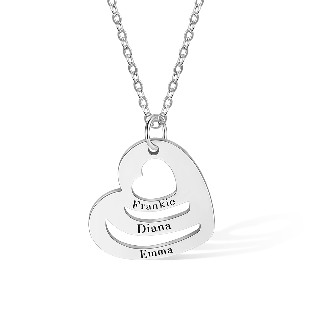 Colar com vários nomes, colar com nome de família, colar com nome infantil personalizado para mãe, joias com nomes, presentes para mãe/avó/dela