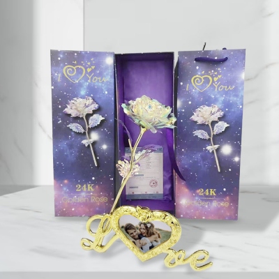 Galaxy Rose Flower LED Lamp, Mother's Day Mom Gift from Daughter Son, Birthday/Anniversary Gift Day Gift for Mom/Wife/Grandma