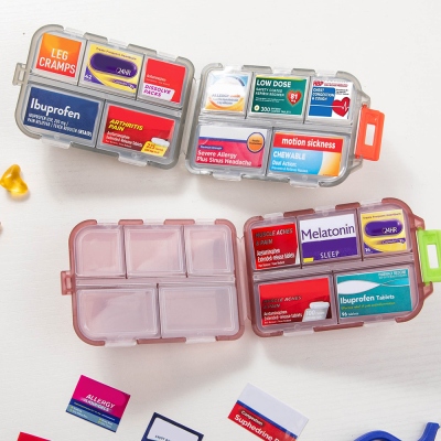 DIY Pocket Pharmacy with Medicine Labels, Micro Pharmacy, Travel Pill Container, Mini Medication Organizer, Pill Organizer, Travel Pharmacy