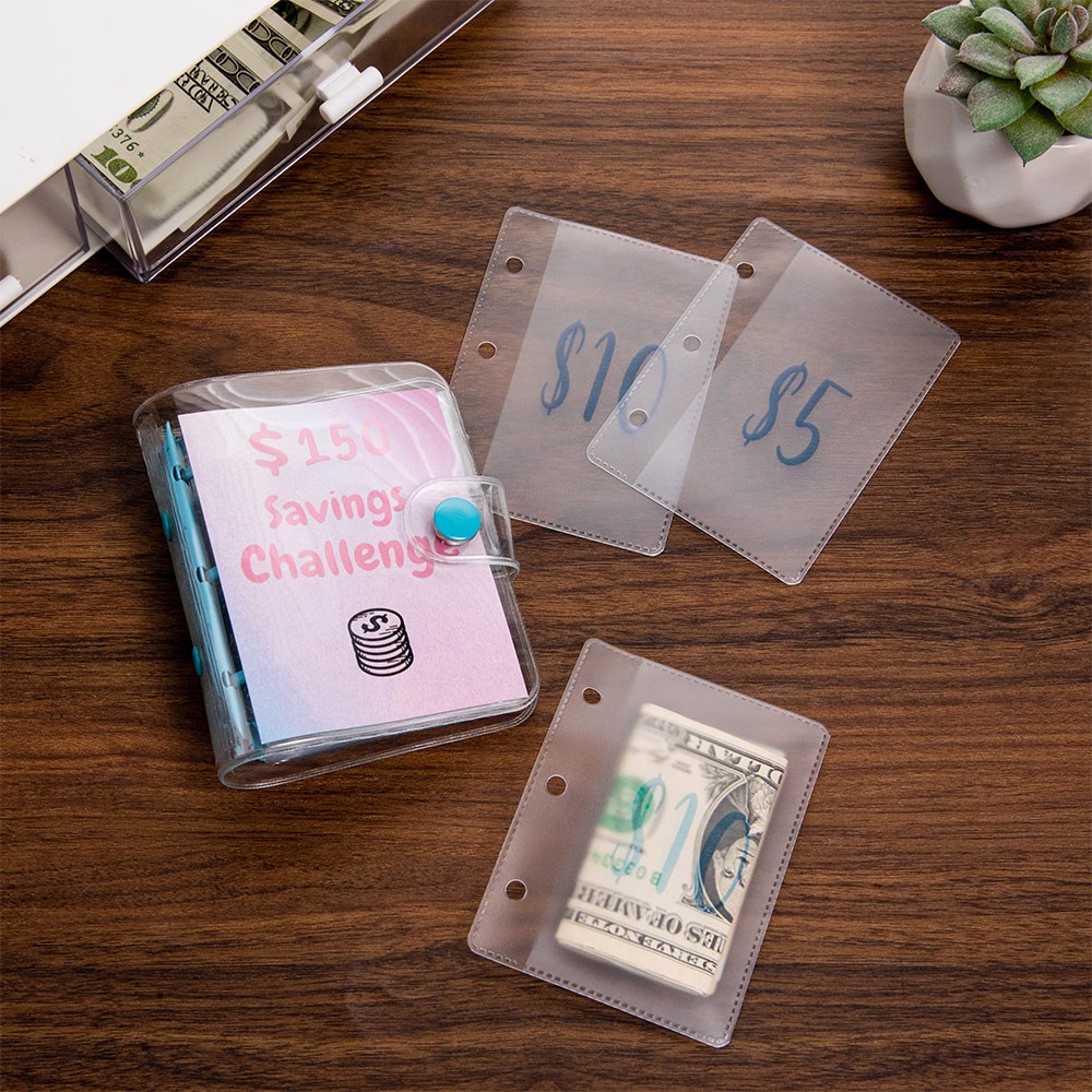 Mini Binder Savings Challenge, Cash Stuffing, Cash Envelope Wallet, Savings Binder, Envelope Challenge, Money Challenge, Cash Envelopes, Budget Binder
