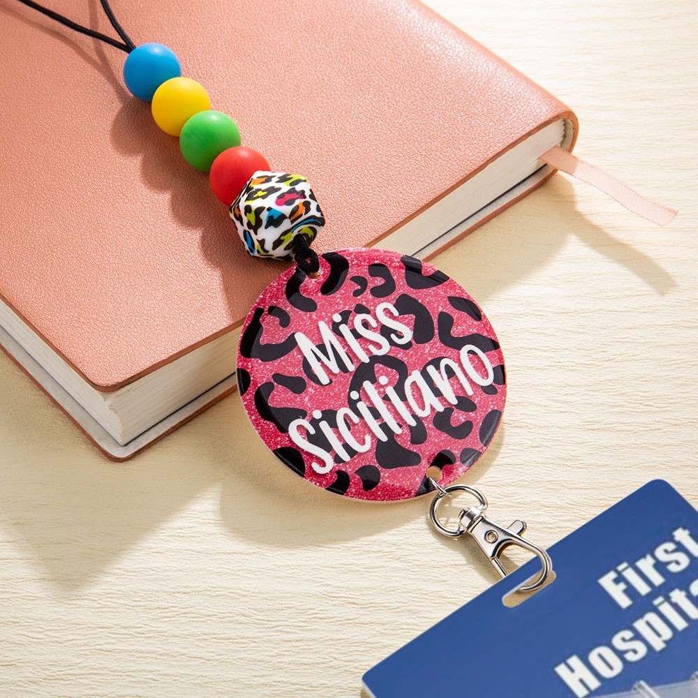 teacher lanyard with id holder