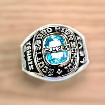 Custom Class Ring, Sterling Silver 925 Mementos Jewelry, High School & College Men's Signet Ring, Class of 2024 Graduation Ring, Gift for Graduate