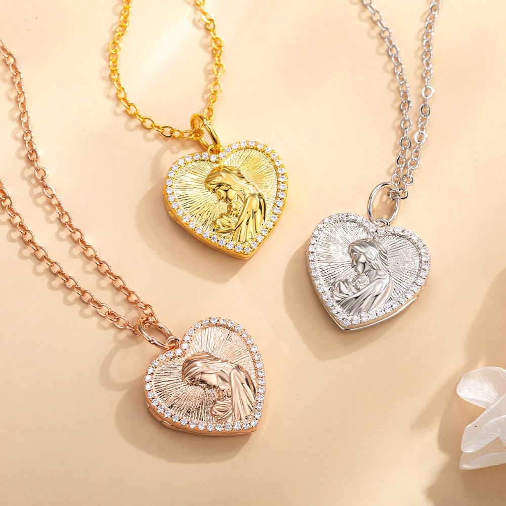 heart necklace for mom