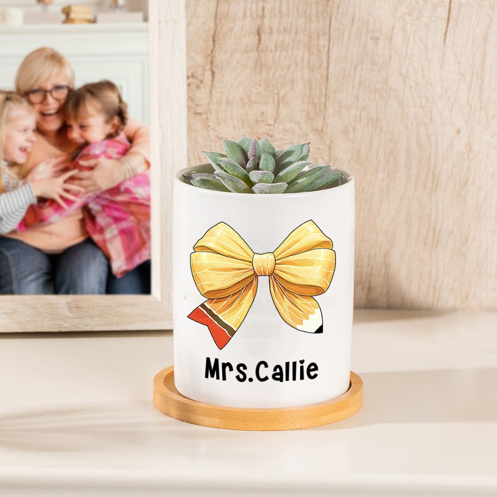 teacher potted plant