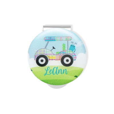 Personalized Colorful Golf Ball Cart Cap Clip with Name, Golf Magnetic Stainless Steel Marker, Sports Accessory, Gift for Female Golfer/Coach/Team