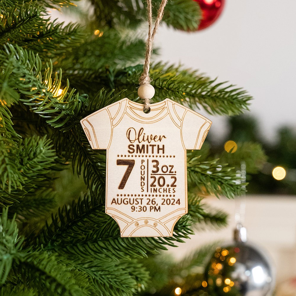 Baby Birth Stats Christmas Ornament
