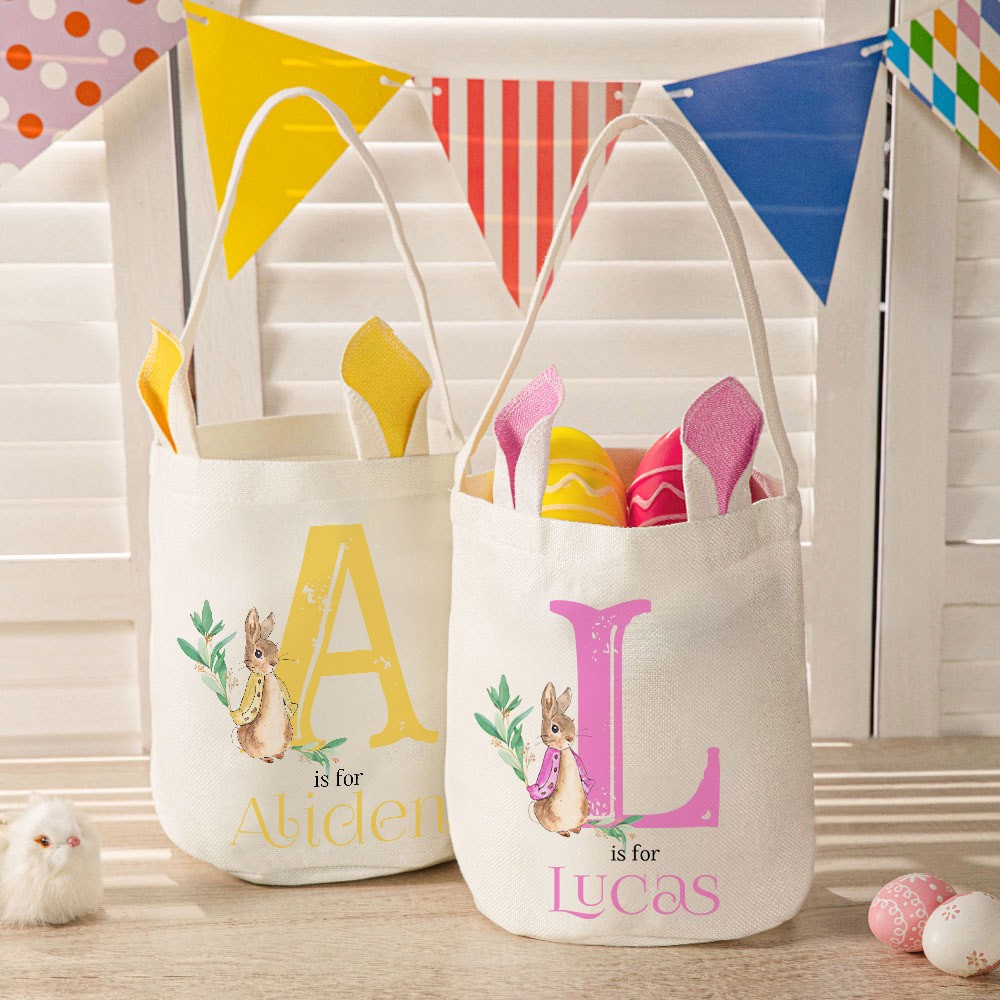 Happy Easter Egg Hunt Basket Hink
