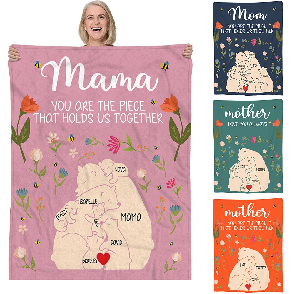 family bear blanket