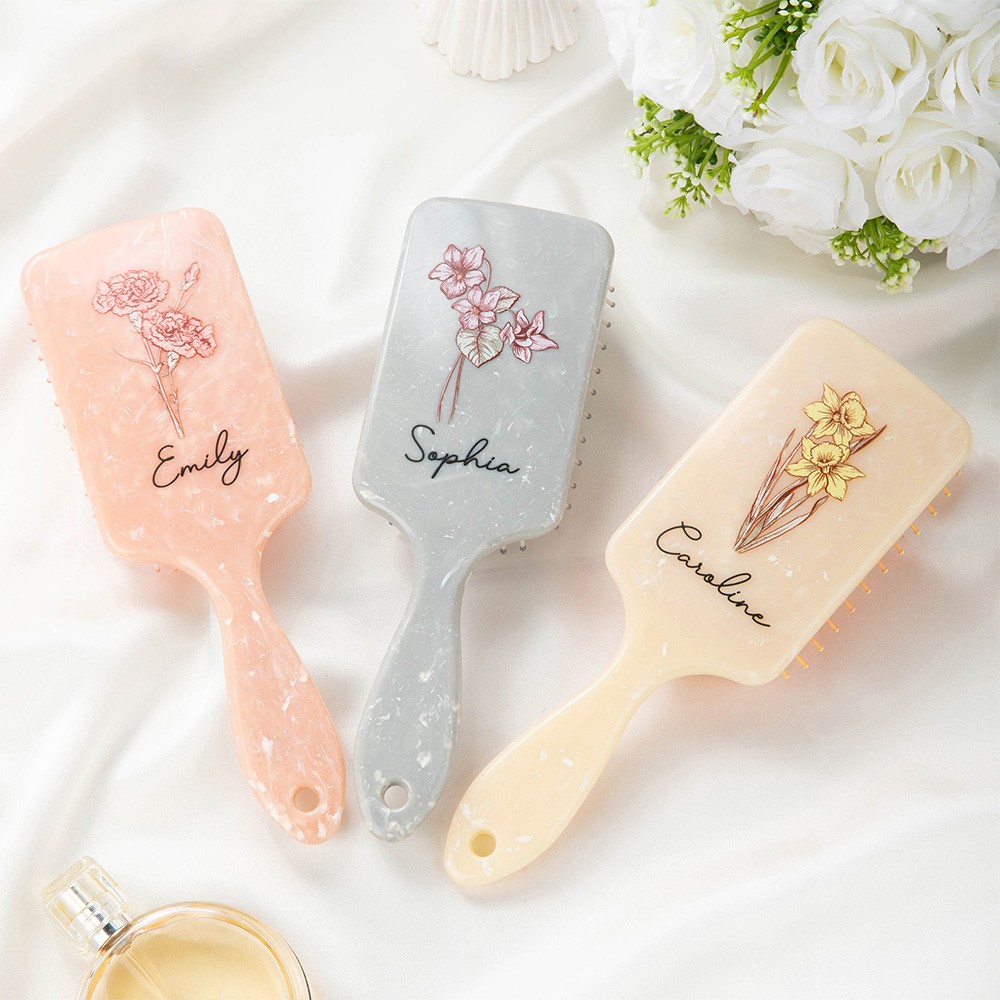 Birthflower Hair Brush
