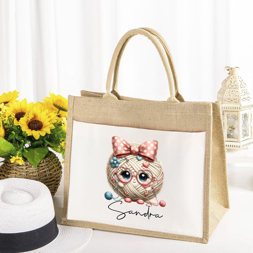 Jute bag with name