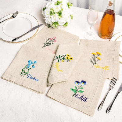 Embroidered Handkerchiefs