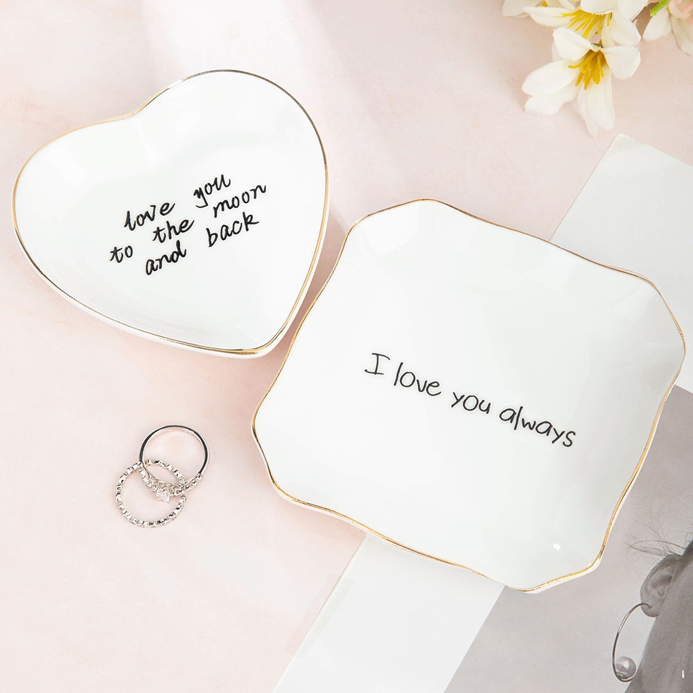 personalized handwriting ring dish