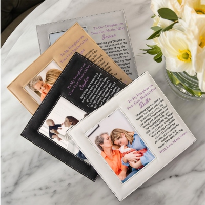 Personalisierter Rahmen zum ersten Muttertag für die Tochter, individuelles Fotorahmen-Geschenk von Oma, perfektes Andenken für die neue Mama
