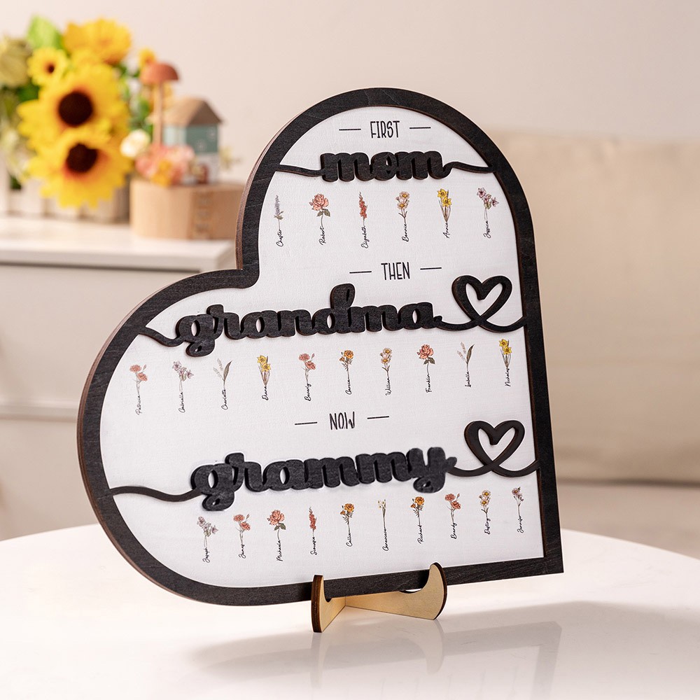 Custom Grandma's Garden Wooden Sign