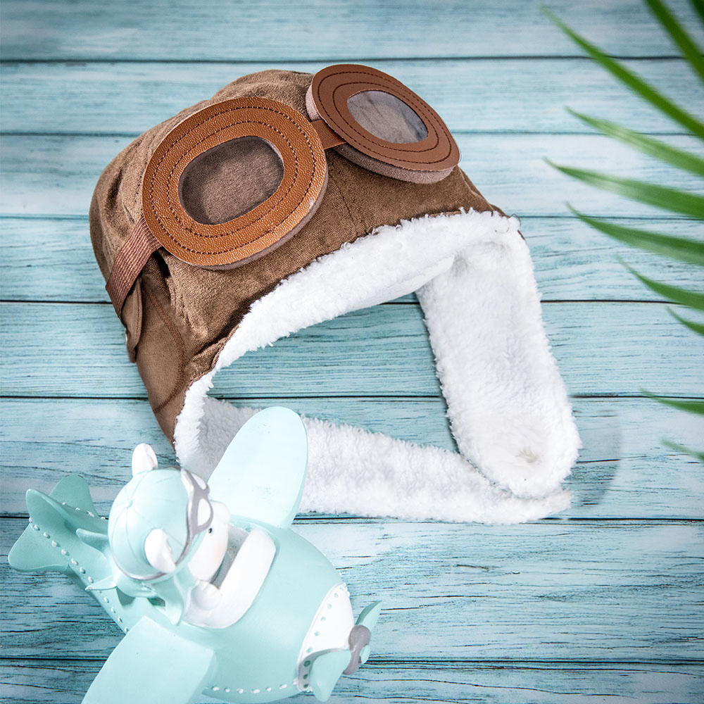 Chapéu de aviador personalizado para crianças capacete de piloto