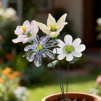 Geburtsblume aus Glas