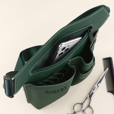 Custom Hairdresser Scissor Bag, Barber Leather Waist Pouch, Hairdressing Tools Storage with Waist Belt, Hair Stuff Travel Bag Hairstylist Must Haves