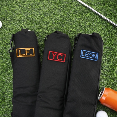 Gepersonaliseerde naam bier mouw, canvas golf bier kan tas, kan draagtas, vaders dag/verjaardag/verjaardag cadeau voor papa/opa/man/vriend