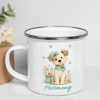 personalized enamel mug