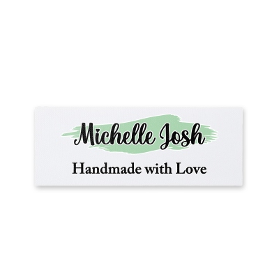 Custom Name Rectangular Watercolor Iron-on Labels (Set of 15), Cotton Sewing Appliques, Handmade Name Tags, Birthday Gifts for Knitters/Sewing Lovers