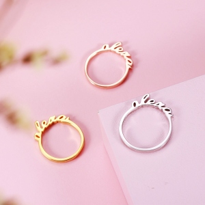 Personalized Stackable Name Ring