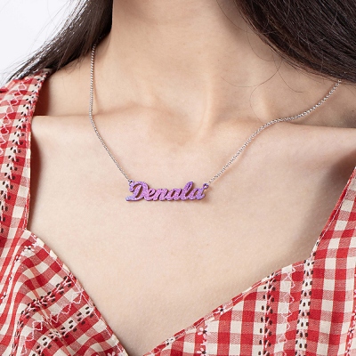 Personalized Colored Name Necklace