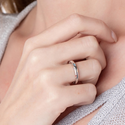 Personalized Birthstone Star Ring