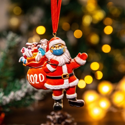 Christmas Santa Claus Ornament with Mask