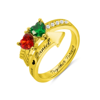 Personalized Cupid's Arrow Ring