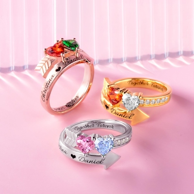 Personalized Cupid's Arrow Ring