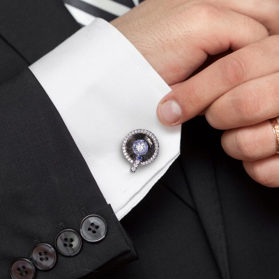 Personalized Vinyl Record Cufflinks Retro Style Gift for Men