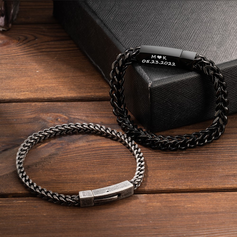 steel chain bracelet