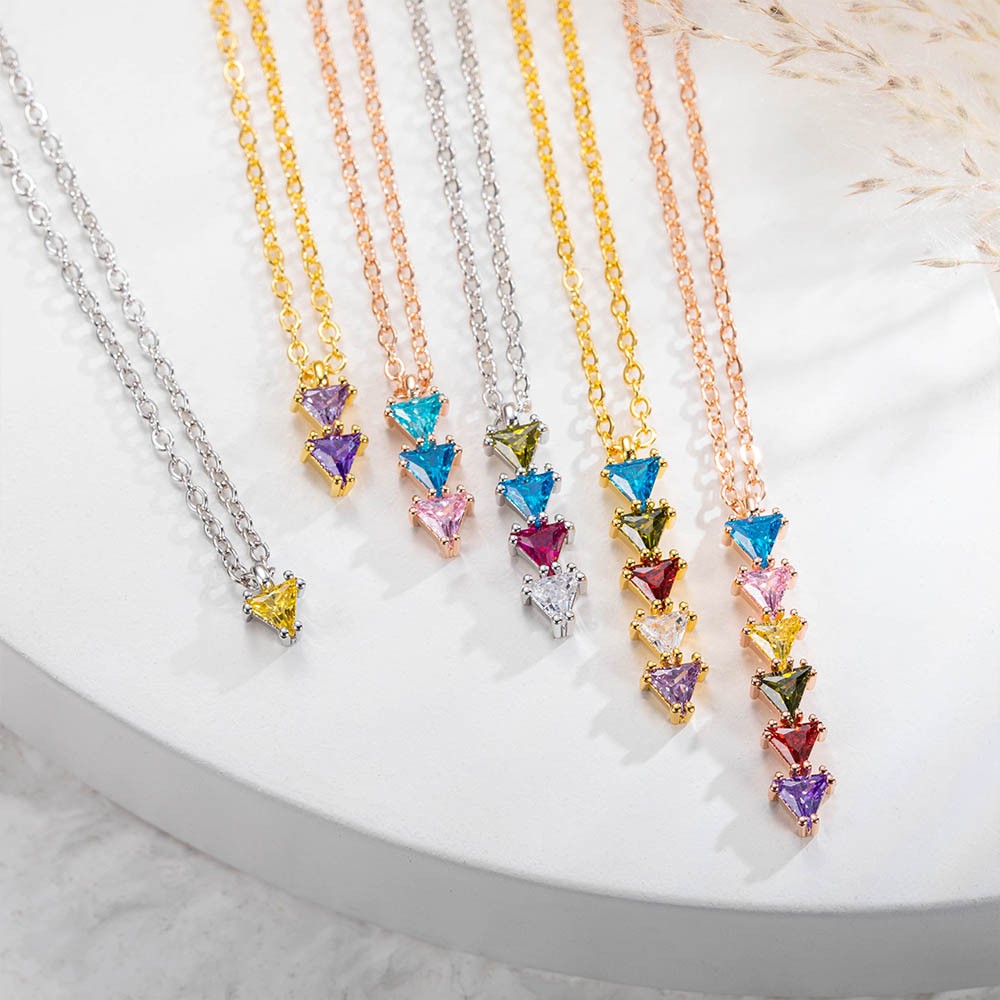 Aangepaste familie geboortesteen ketting voor vrouwen, 1-10 geboortestenen sieraden, cadeau voor moeder/oma/haar, Moederdag cadeau, verjaardagscadeau