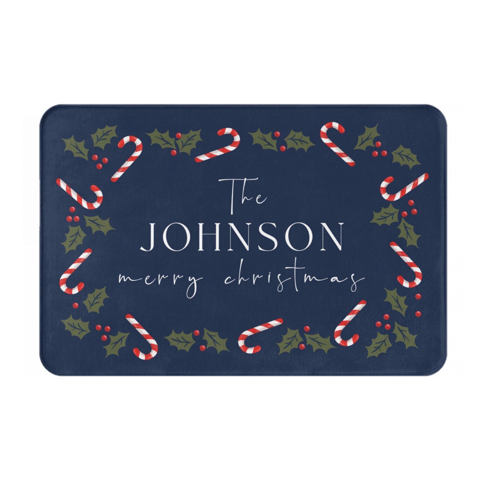 Candy Cane Christmas Doormat