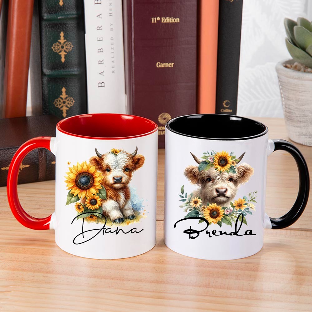 highland cow mug