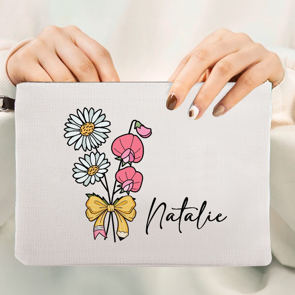 Linen Makeup Bag