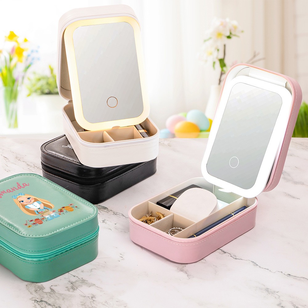 travel portable rechargeable makeup storage box