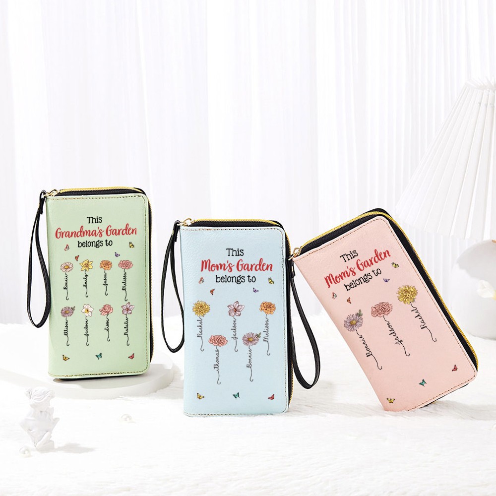 women's wallet with name