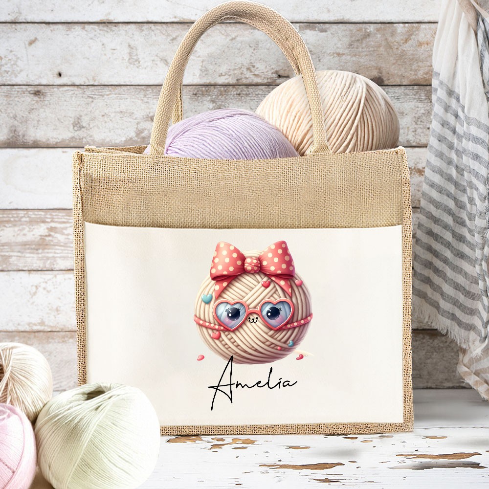 Burlap tote bag
