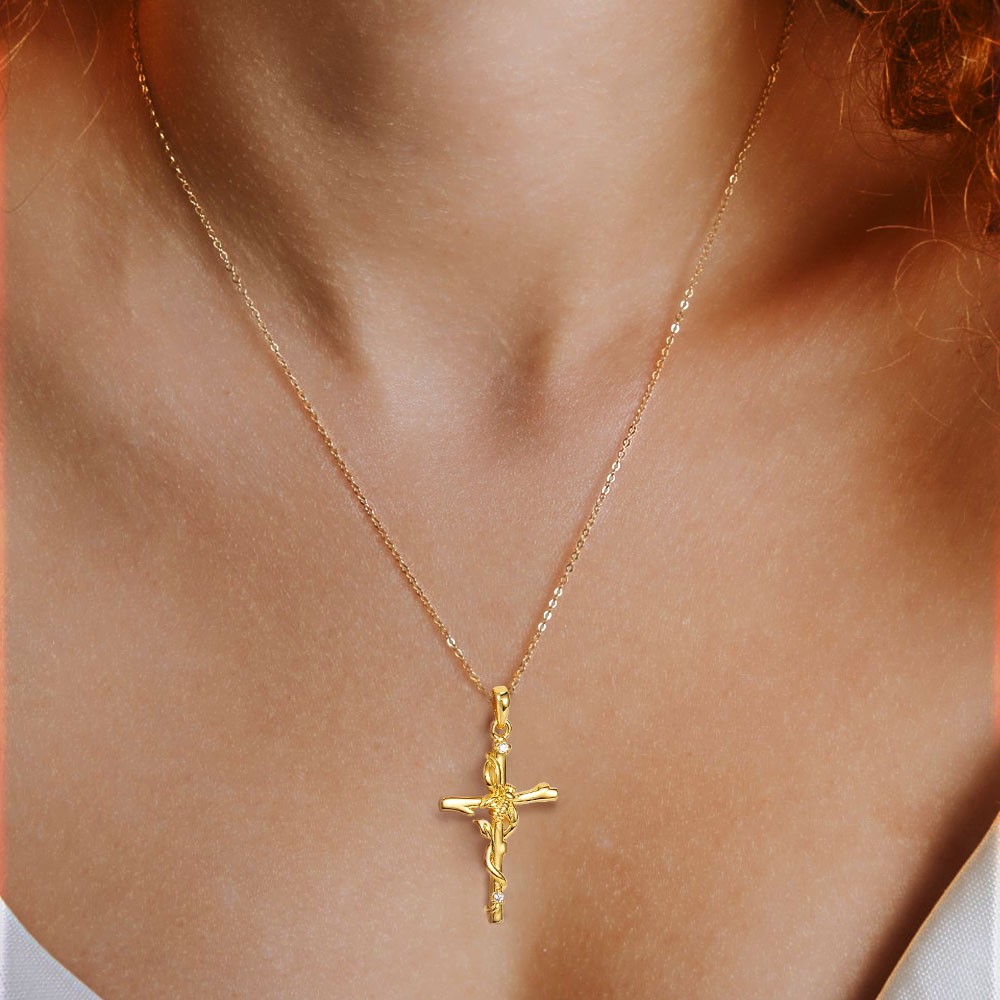 Cross Bee Necklace