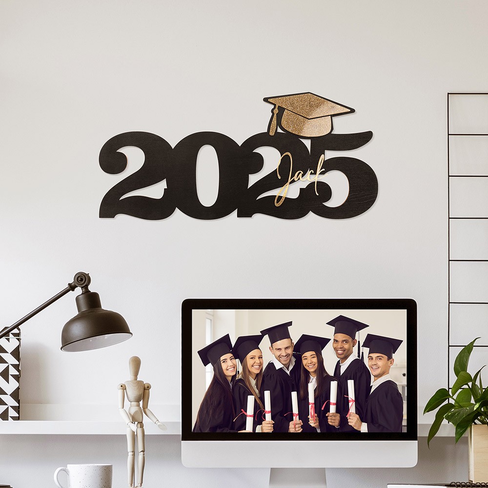 Personalized Graduation Decor Name Sign, Class of 2025 Grad Sign, Graduation Party Centerpiece, Grad Photo Prop, Graduation Gift for Student/Friend