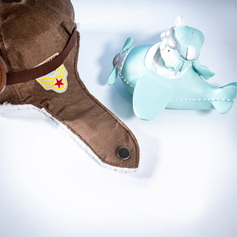 Chapéu de aviador personalizado para crianças capacete de piloto